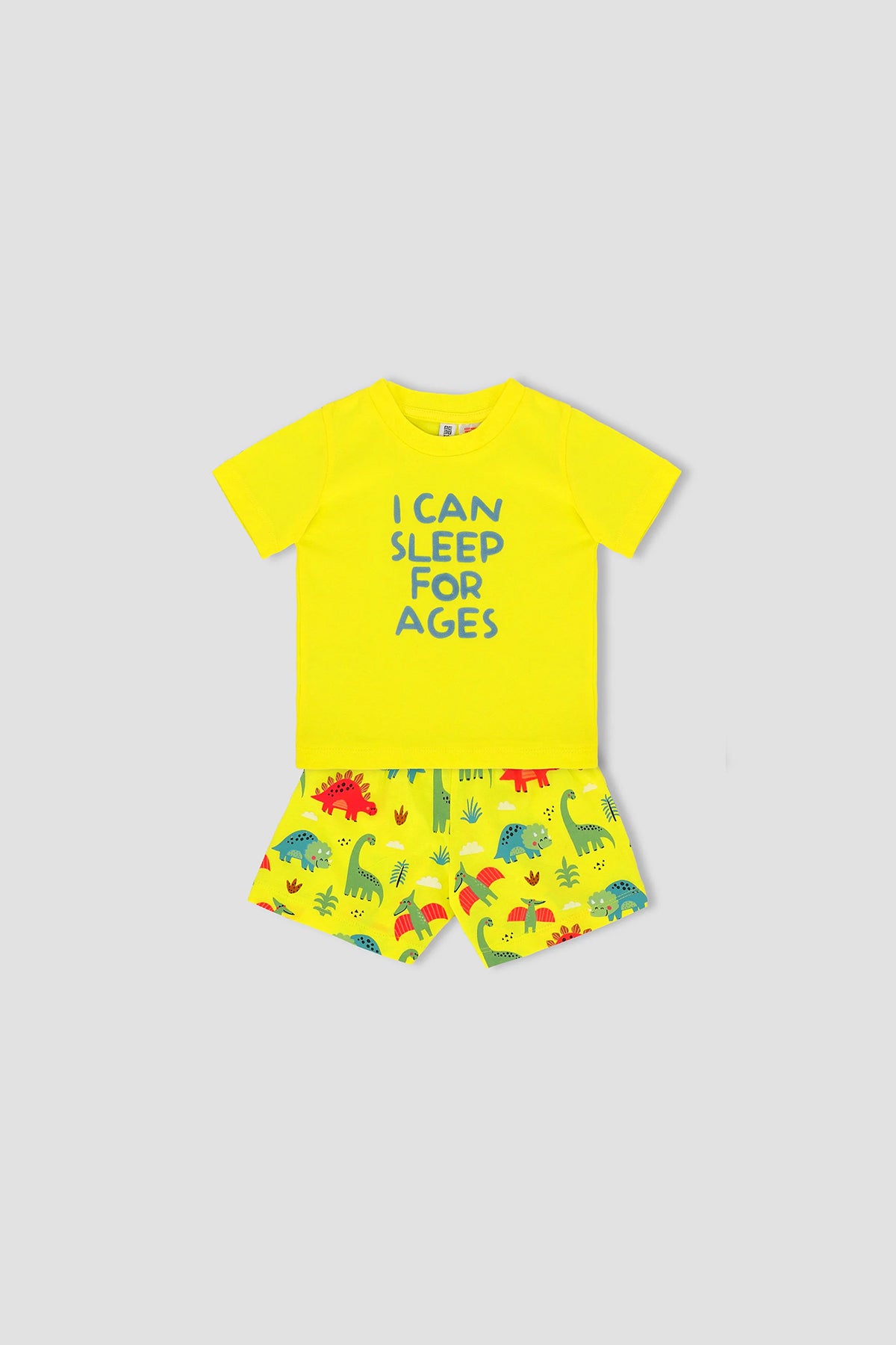 Short And T-Shirt Suit For Baby Boy - Lime