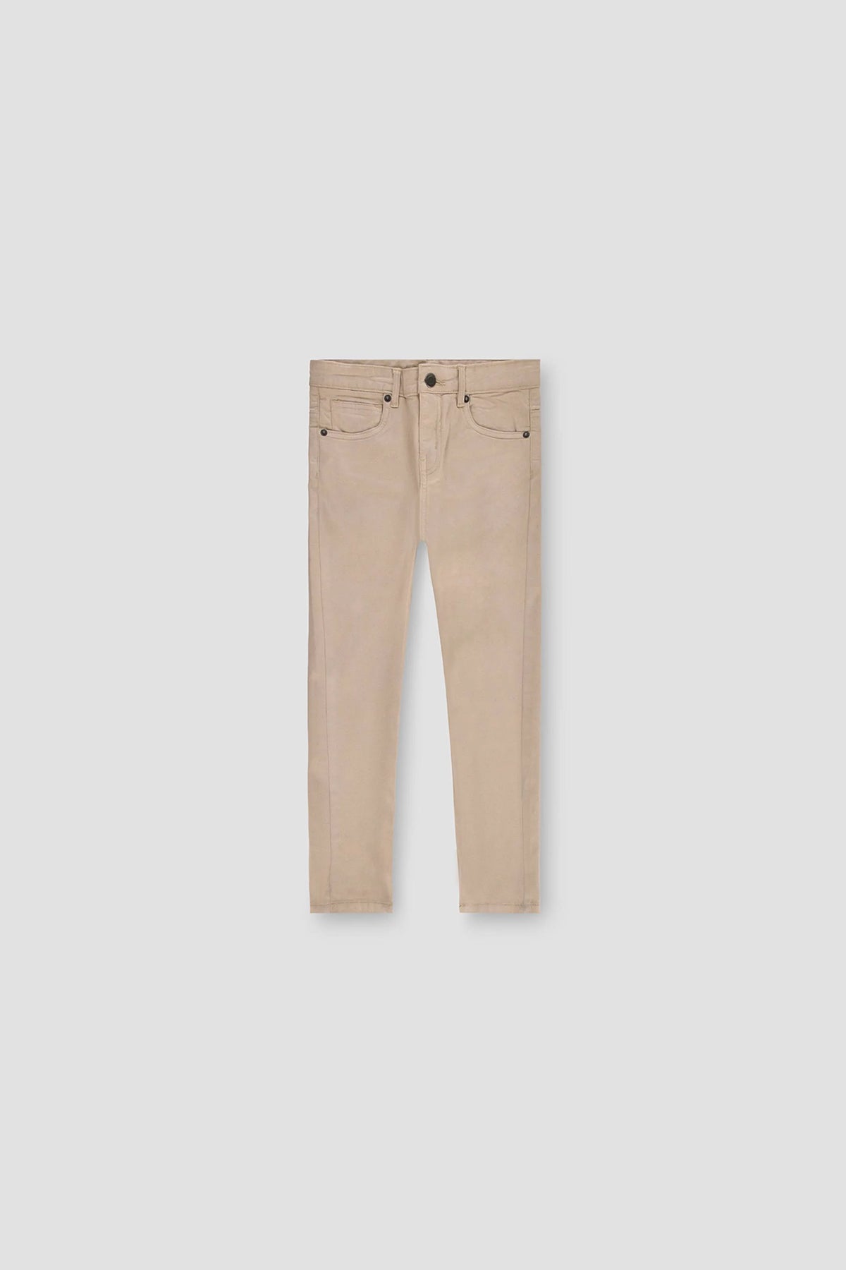 Slim Fit Cotton Pant For Girl - Beige