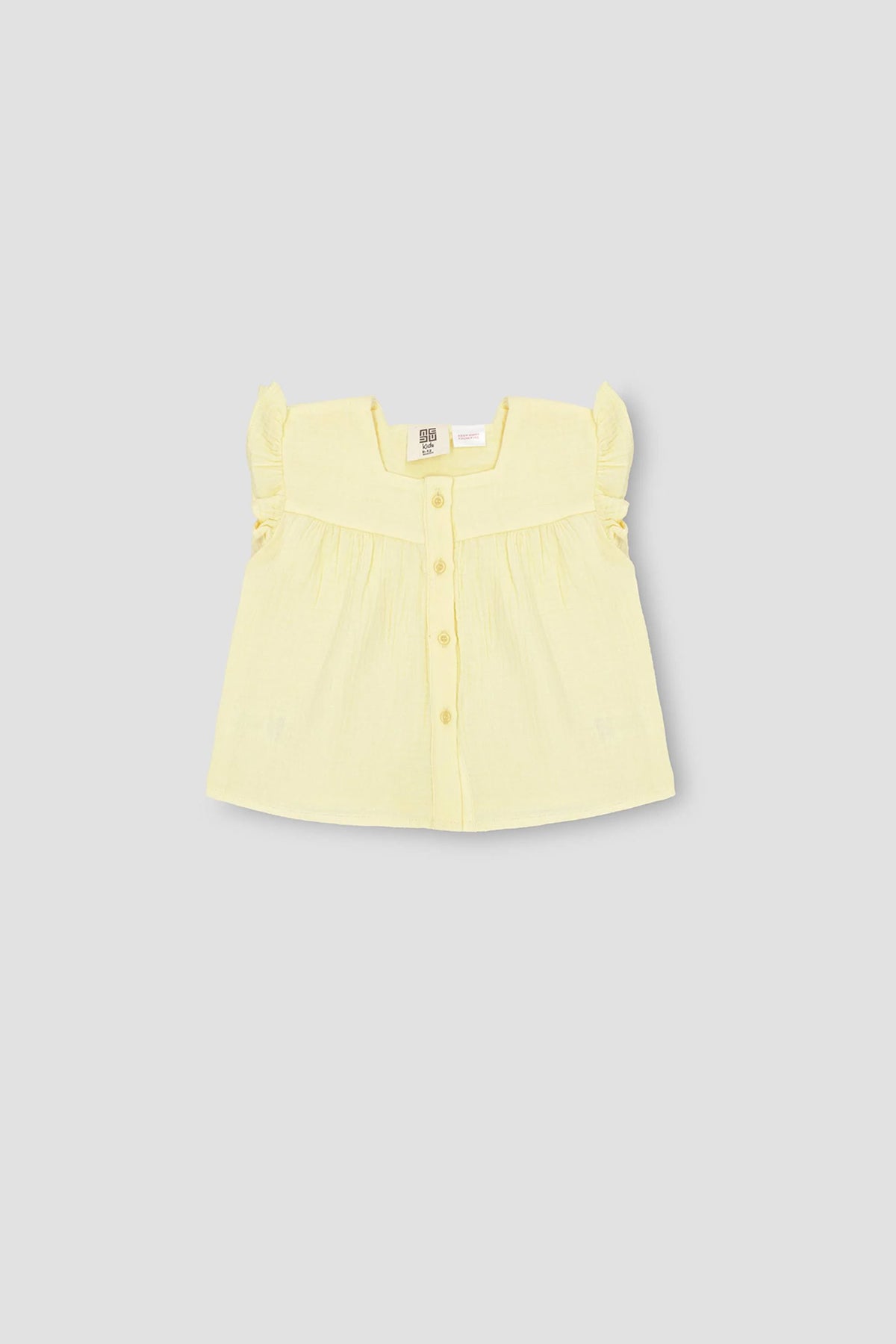 Solid Blouse For Baby Girl - Yellow