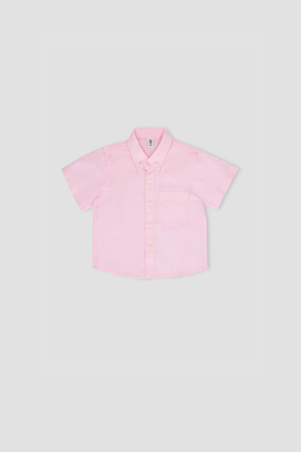 Solid Button Down Shirt For Baby Boy - Pink