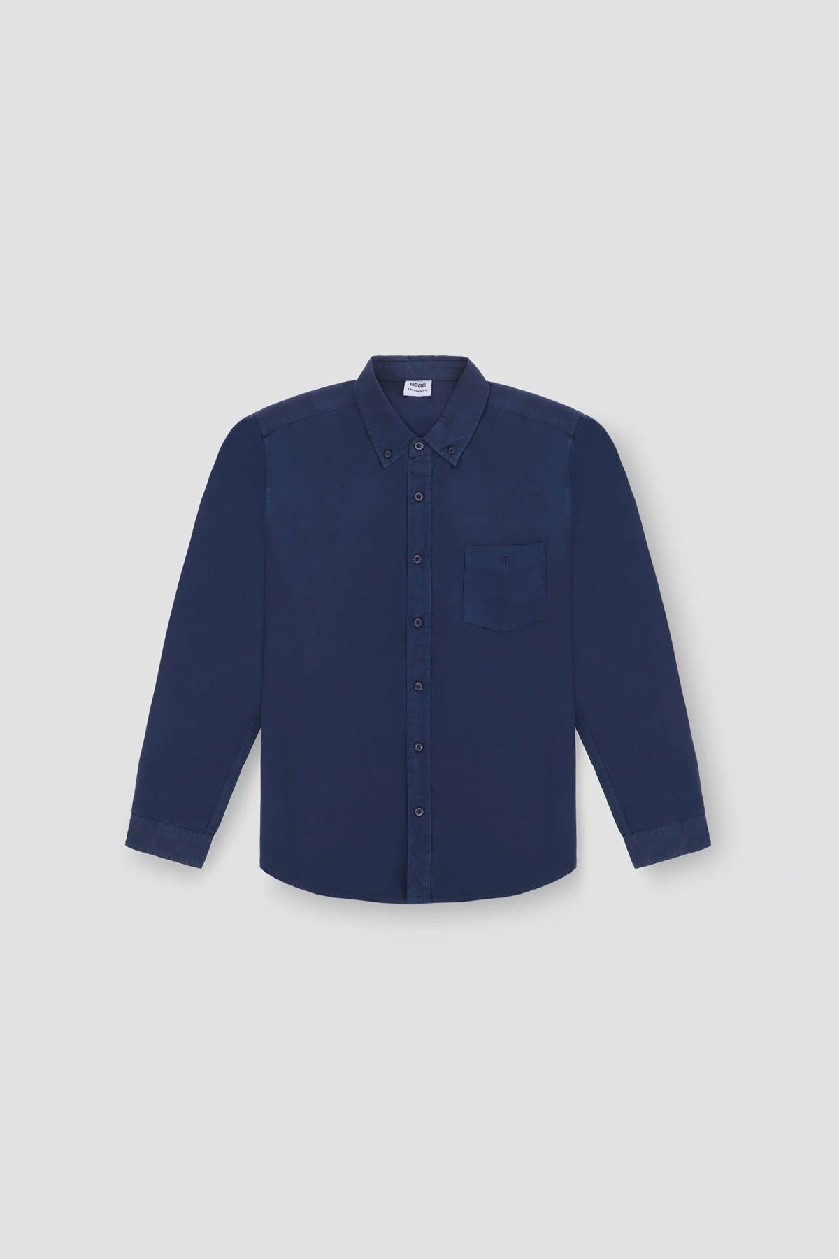 Solid Button Down Shirt For Men - Blue