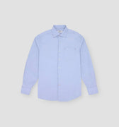 Solid Button Down Shirt For Men - Blue - MEME