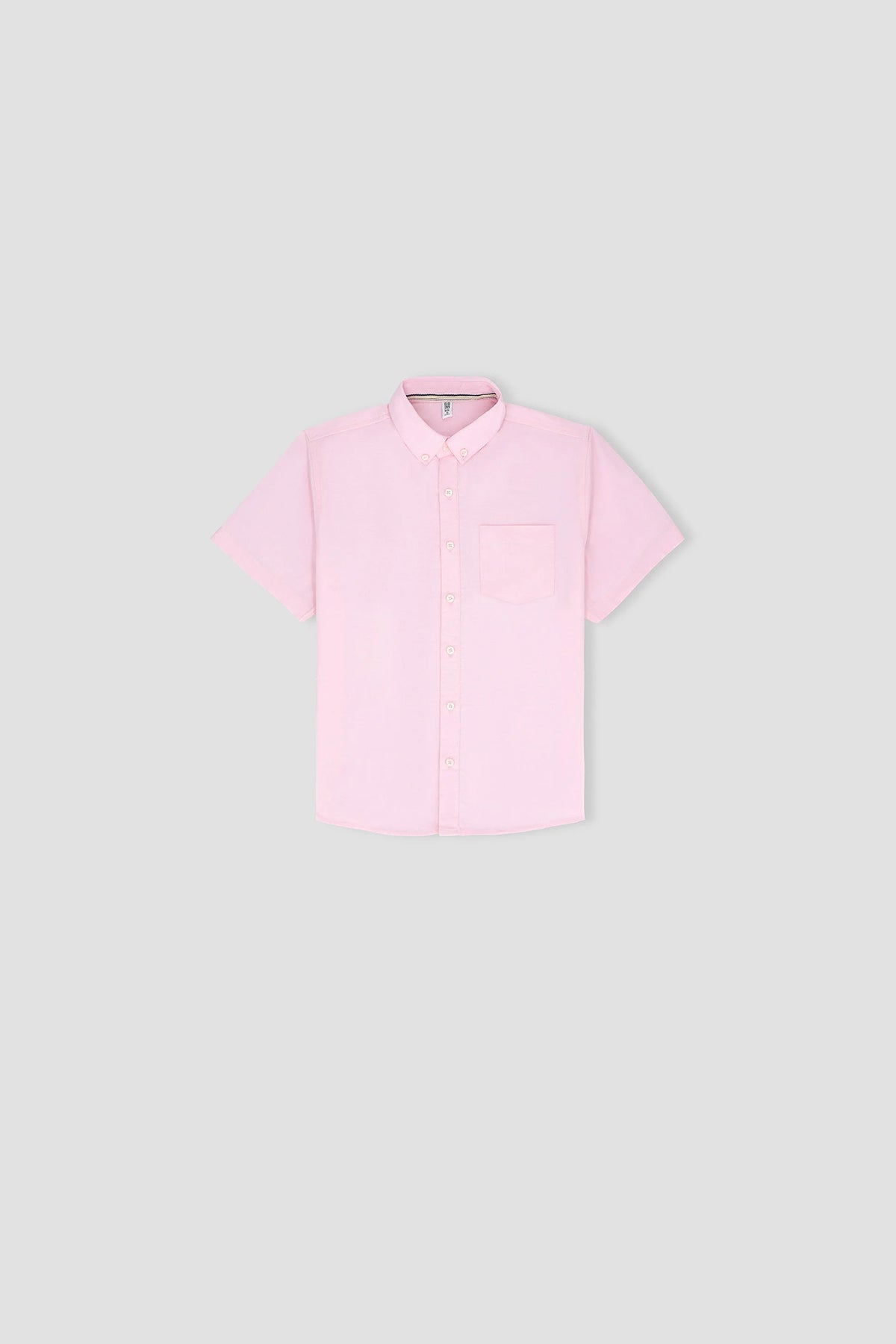 Solid Button Downshirt For Boy - Pink