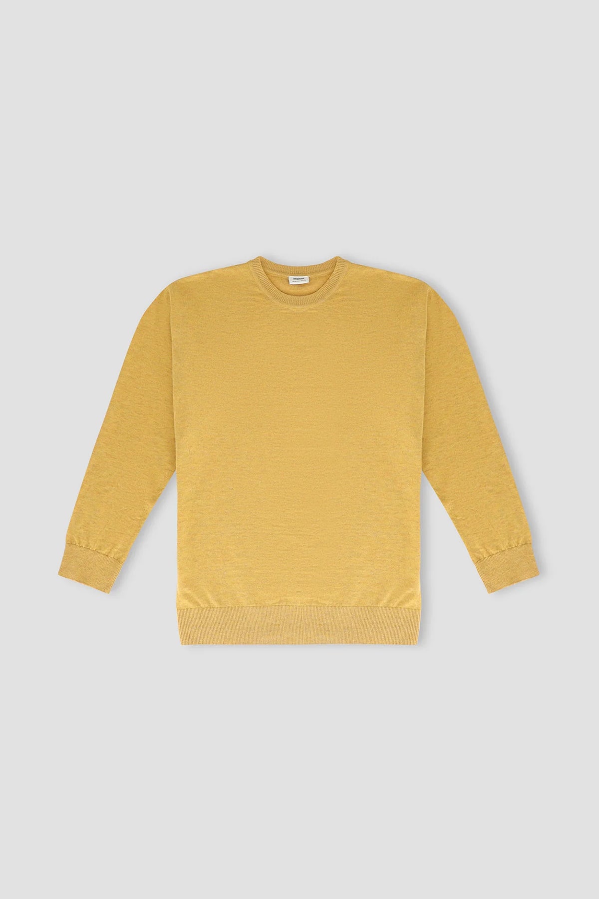 Solid Crew Neck Sweater For Men - Beige