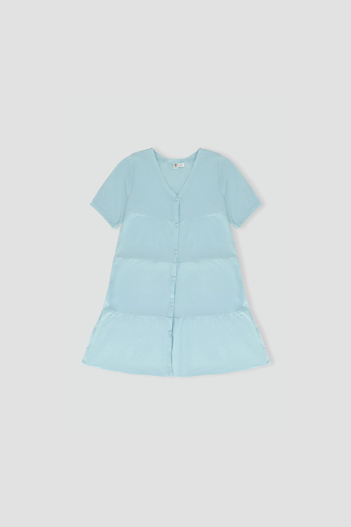 Solid Dress For Girl - Sky Blue