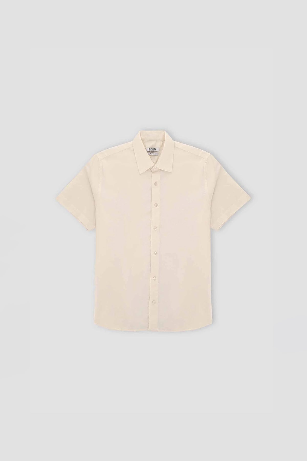 Solid Half Sleeve Shirt For Men - Cream