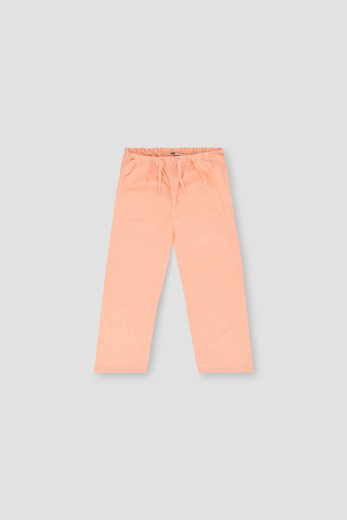 Solid Linen Trouser For Girl - Peach