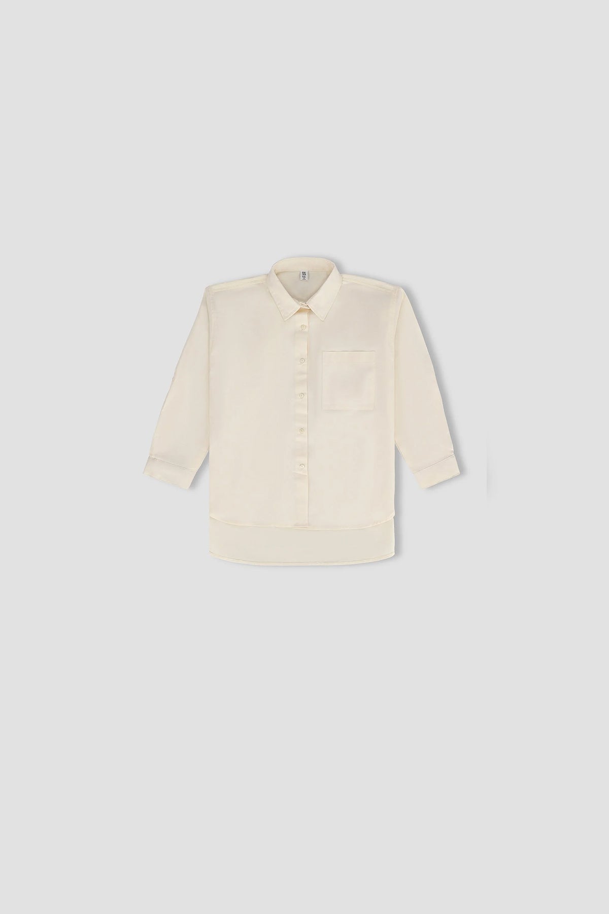 Solid Shirt For Girl - Cream