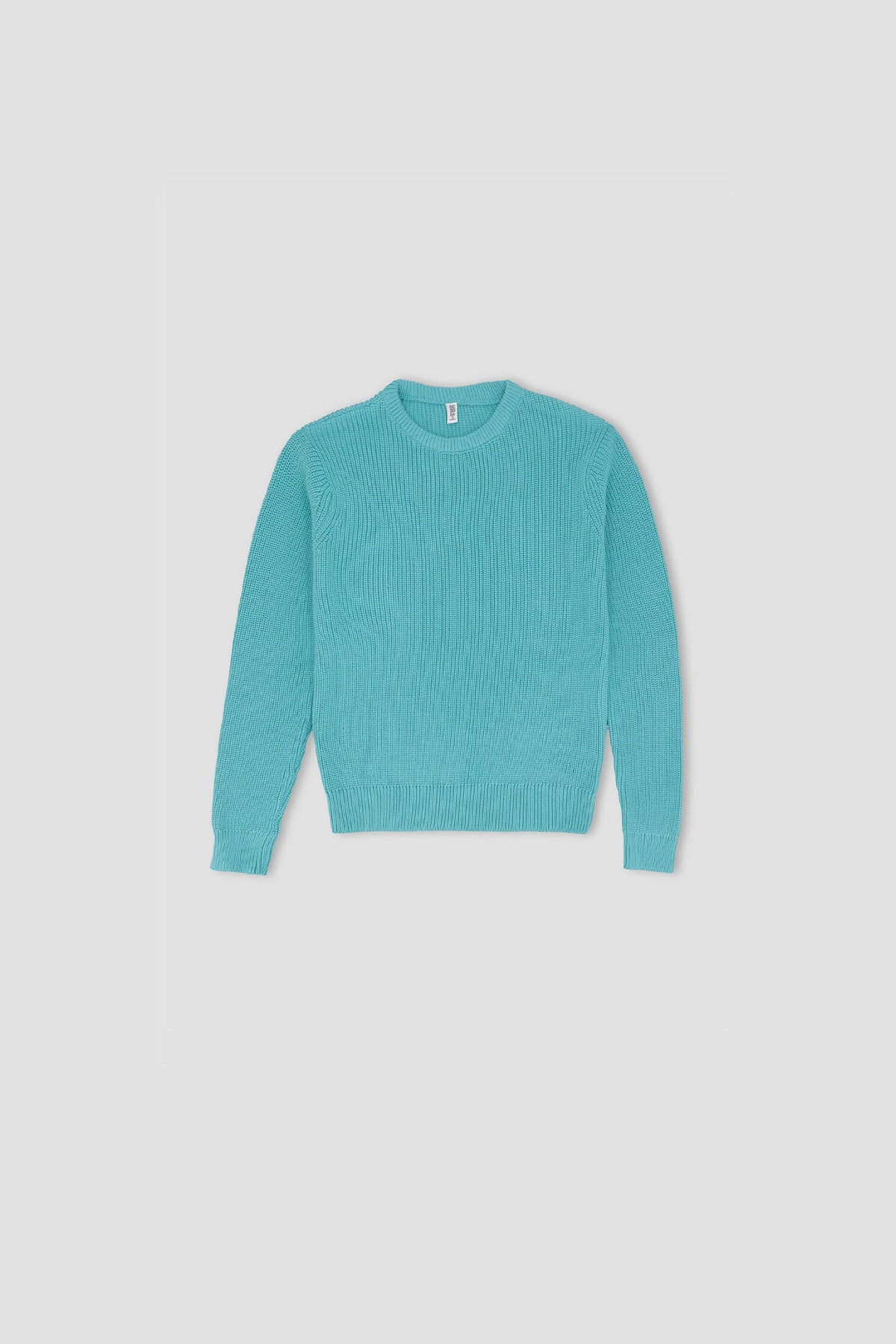 Solid Sweater For Girl - Turquoise