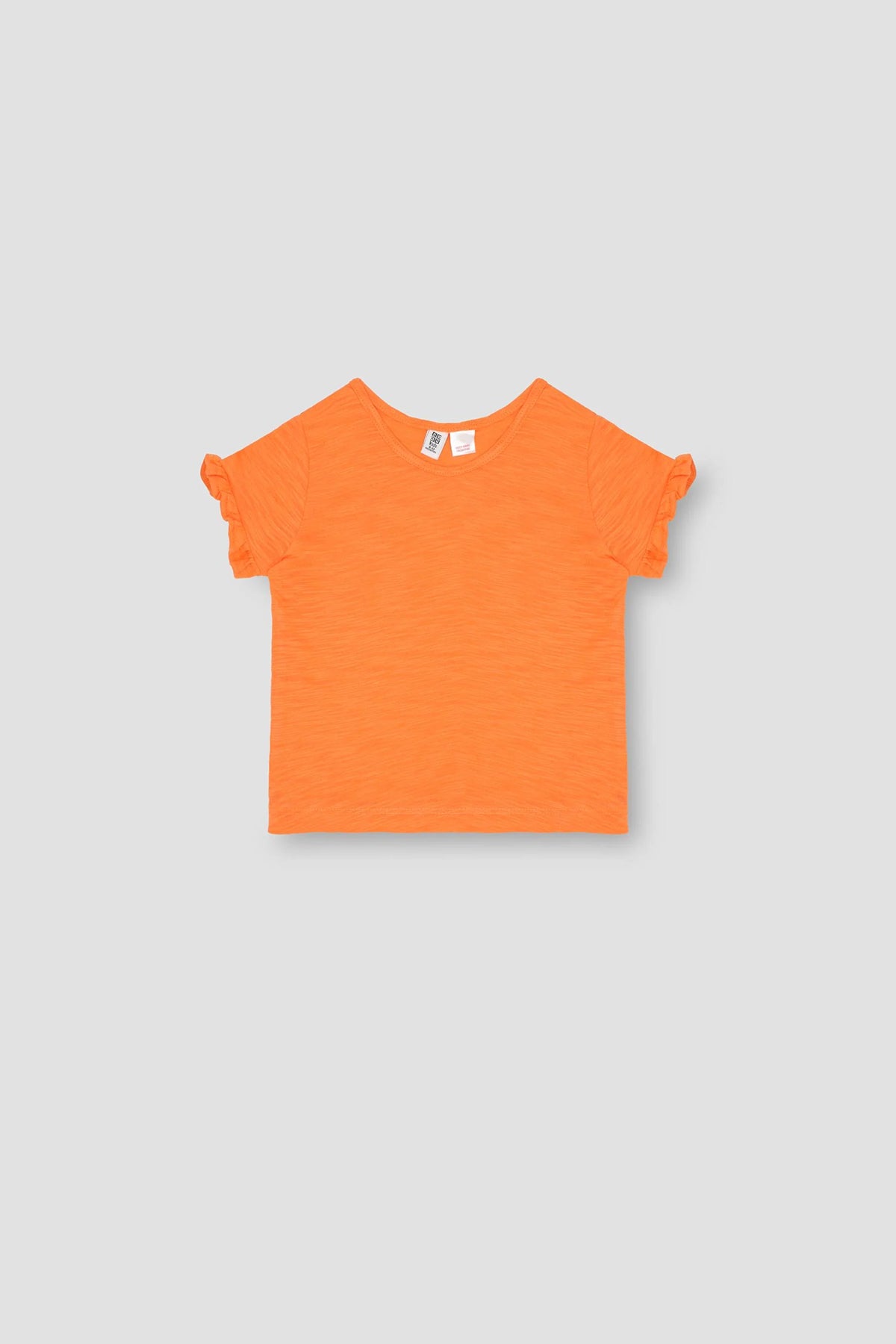 Solid T-Shirt For Baby Girl - Tangerine