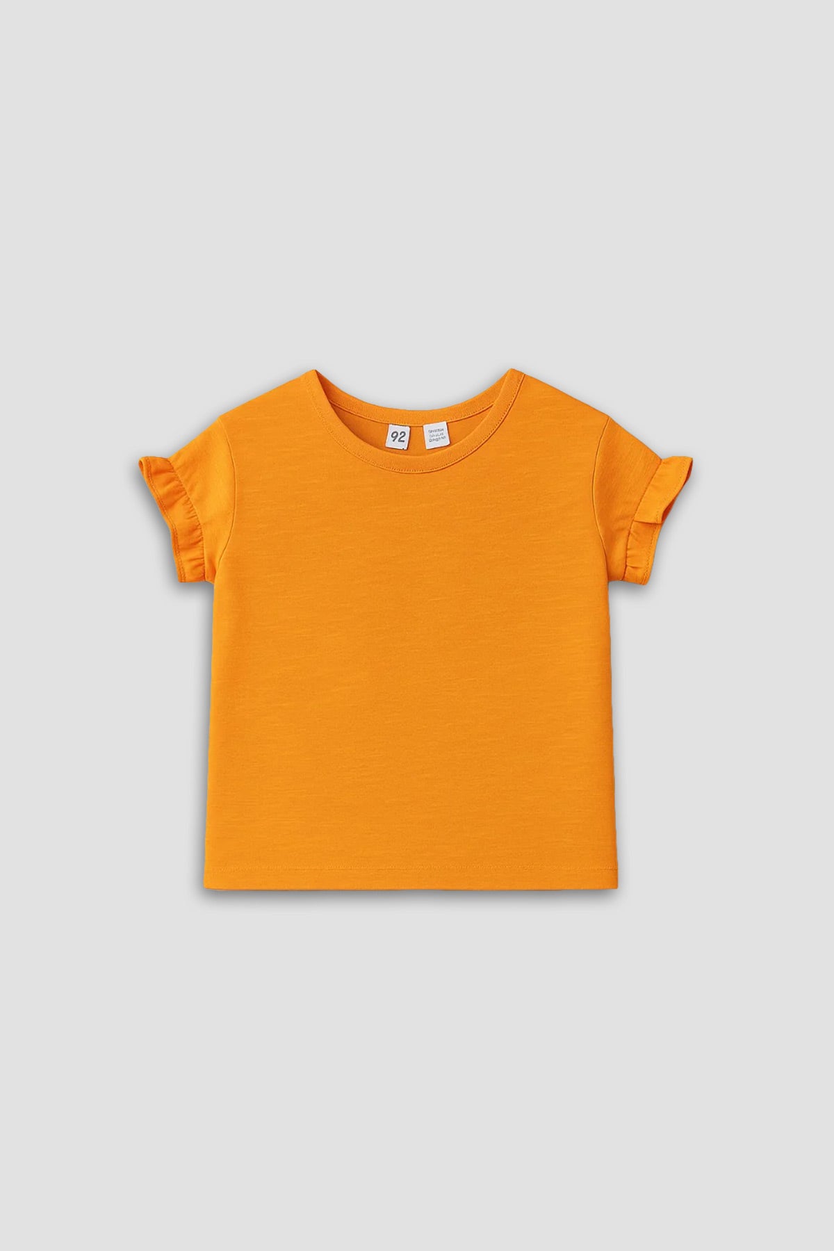 Solid T-Shirt For Baby Girl - Tangerine
