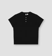 Solid T-Shirt For Girl - Black Front Side