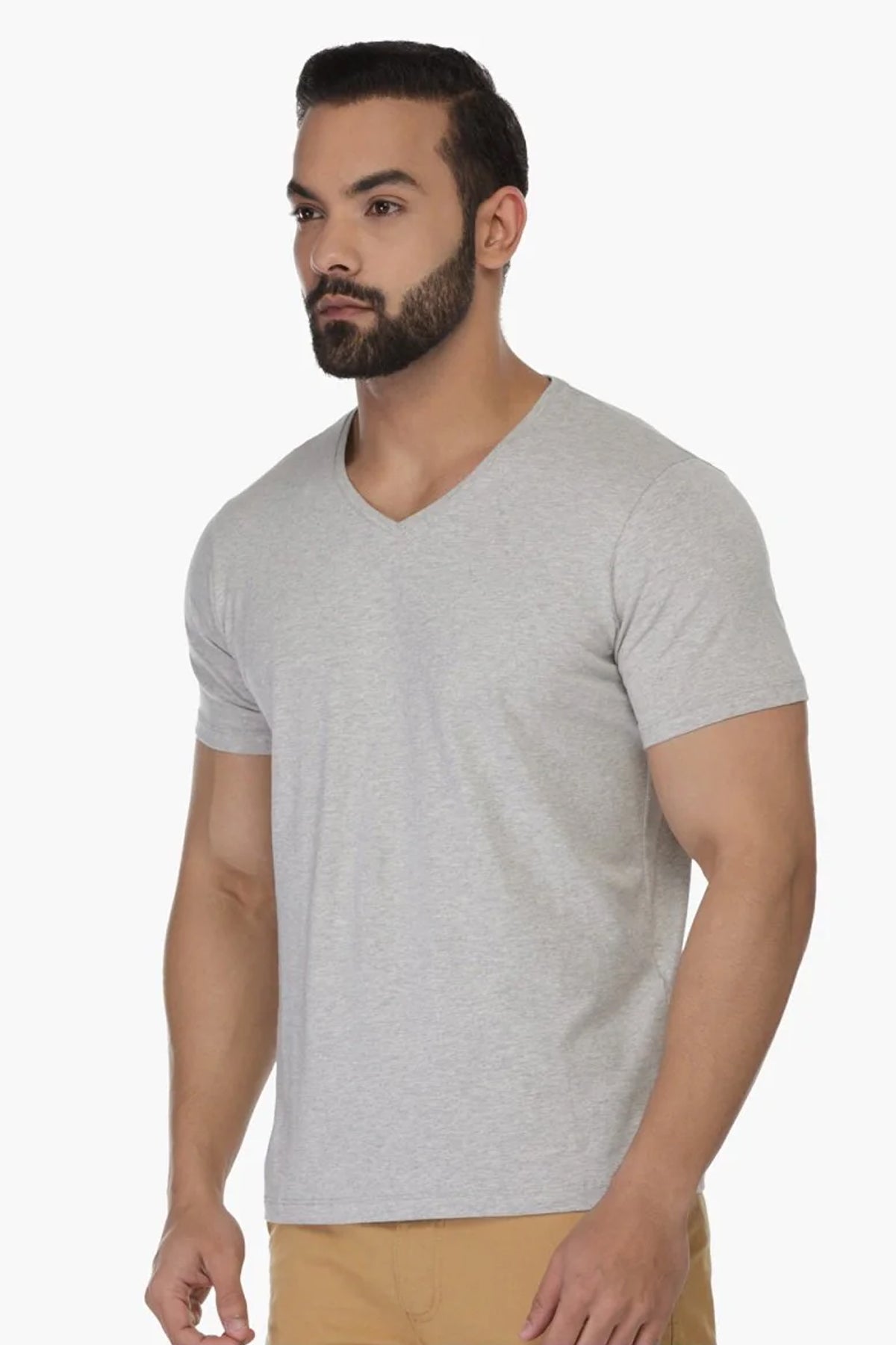 Solid T-Shirt For Men - Dk Grey