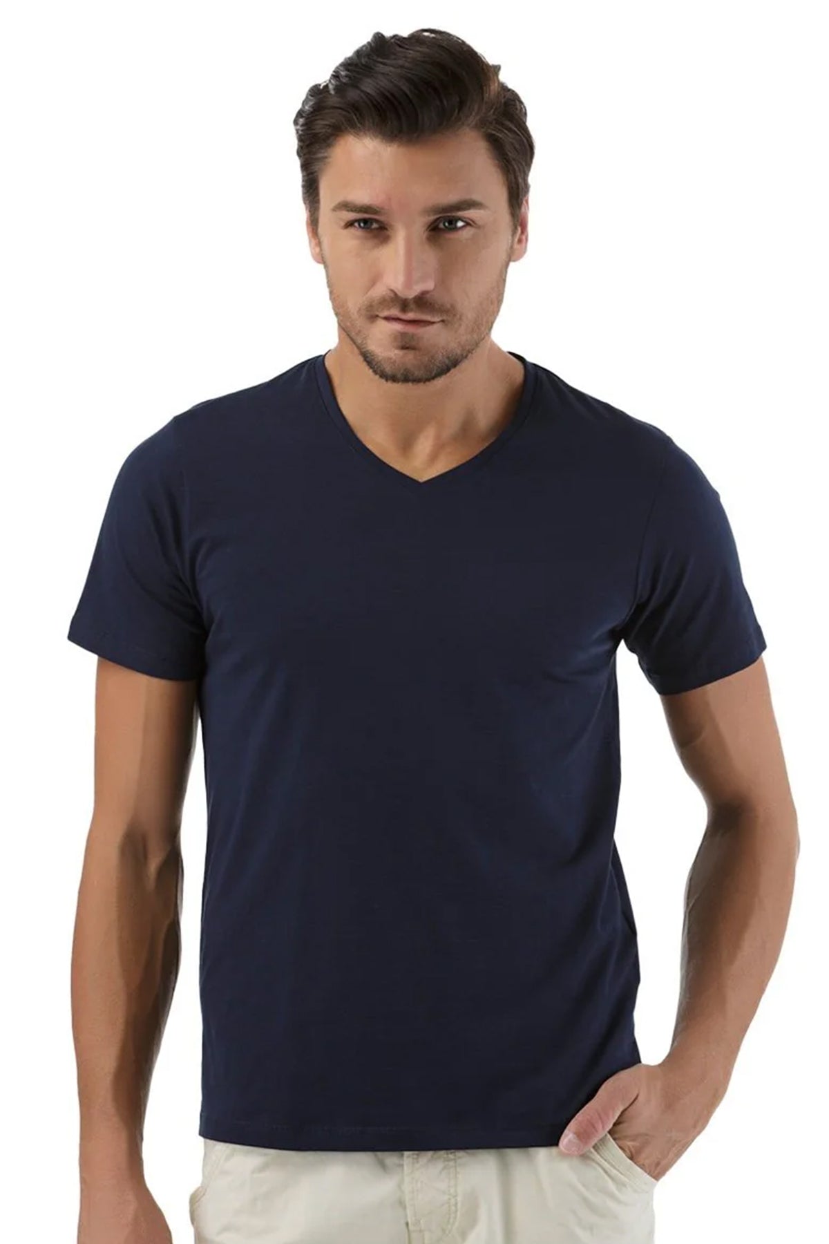 Solid T-Shirt For Men - Navy