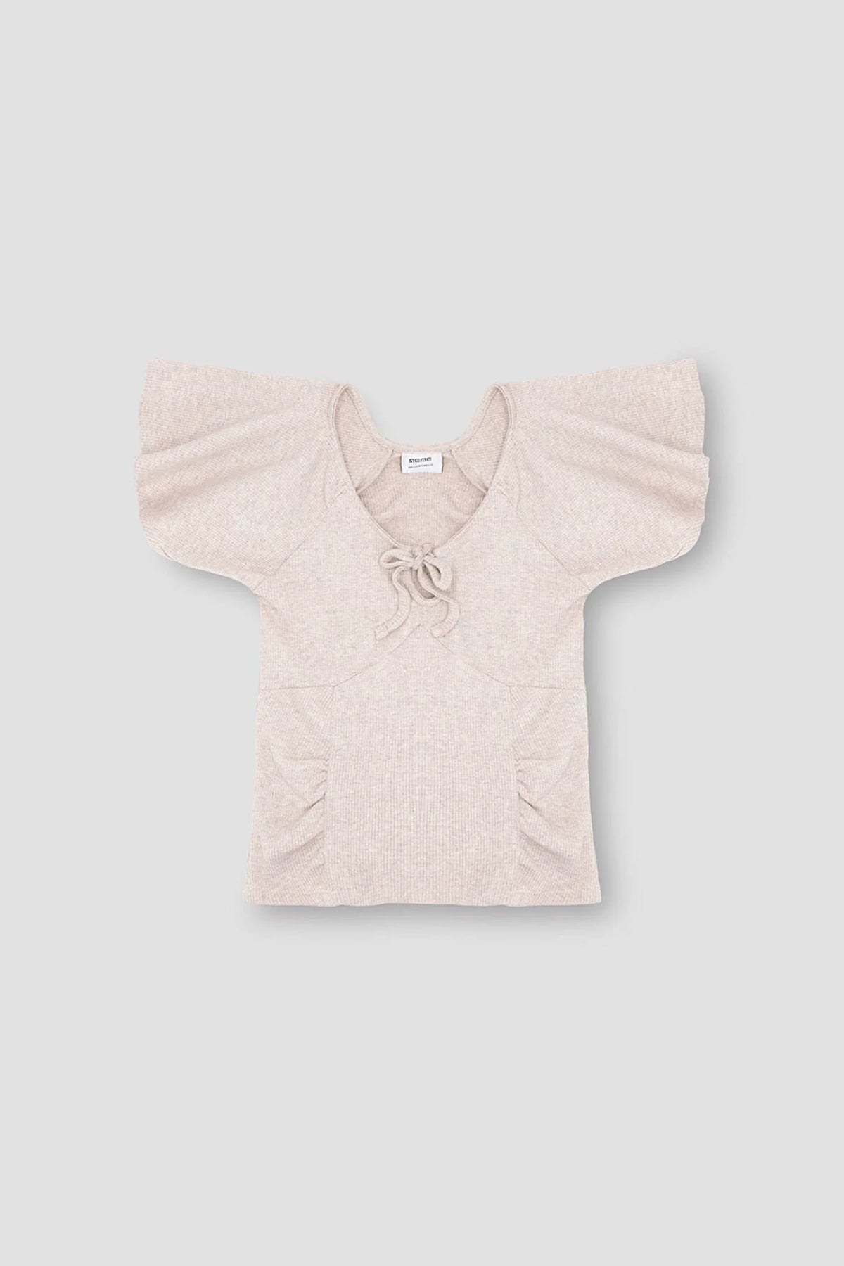 Solid T-Shirt For Women - Beige Melange