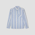 Stripe Button Down Shirt For Men - Blue Stripe - MEME