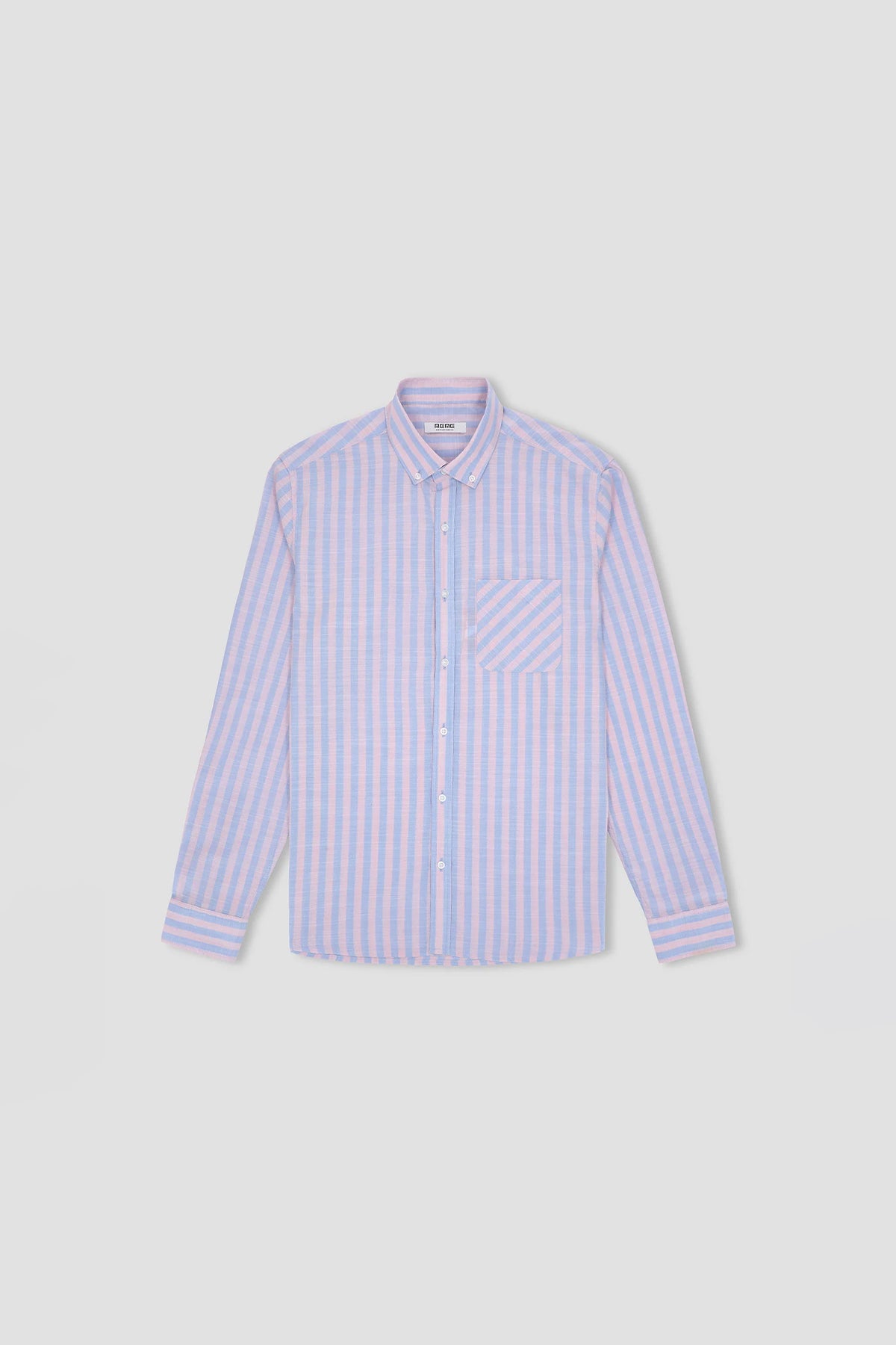 Stripe Button Down Shirt For Men - Blue Stripe