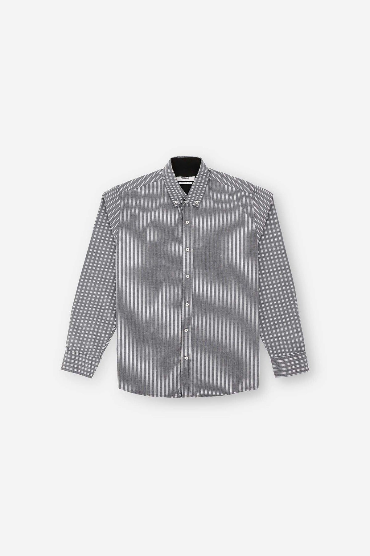 Stripe Button Down Shirt For Men - Grey Stripes