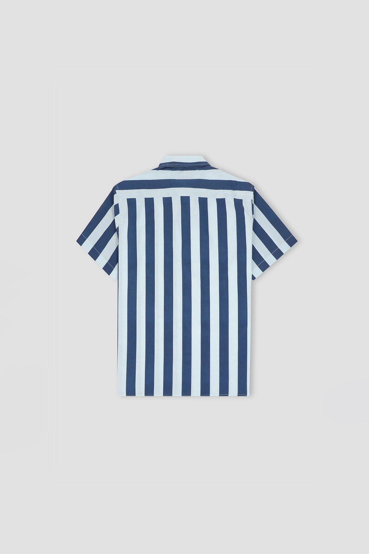 Stripe Half Sleeve Shirt For Men - Blue