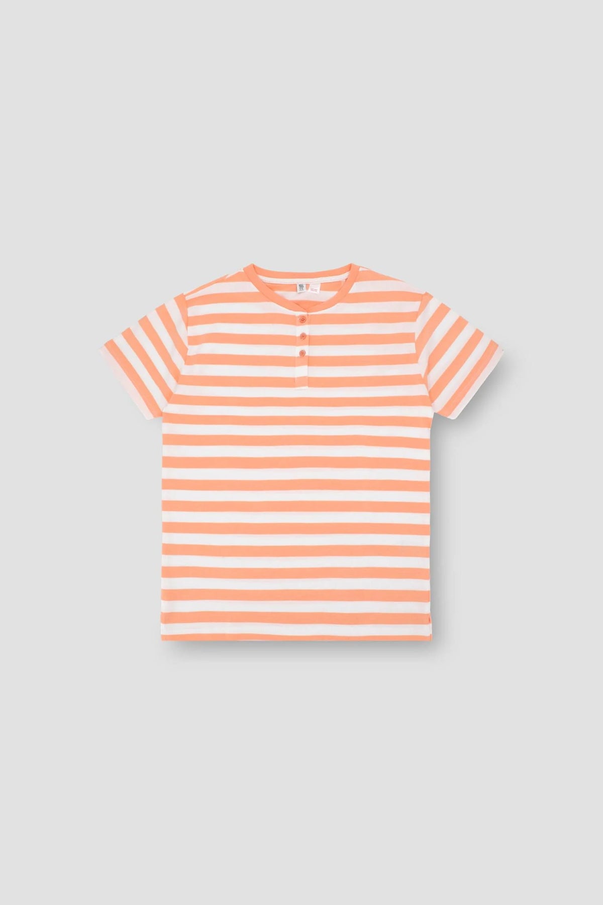 Striped T-Shirt For Boy - Salmon