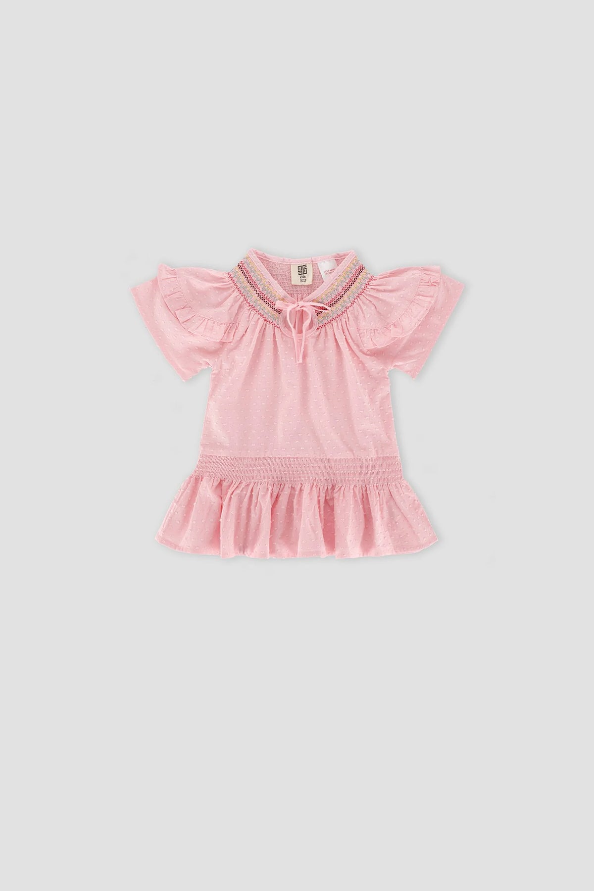 Stylish Dress For Baby Girl - Light Pink