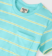 Stripe T-Shirt For Baby Boy - Turquoise - MEME