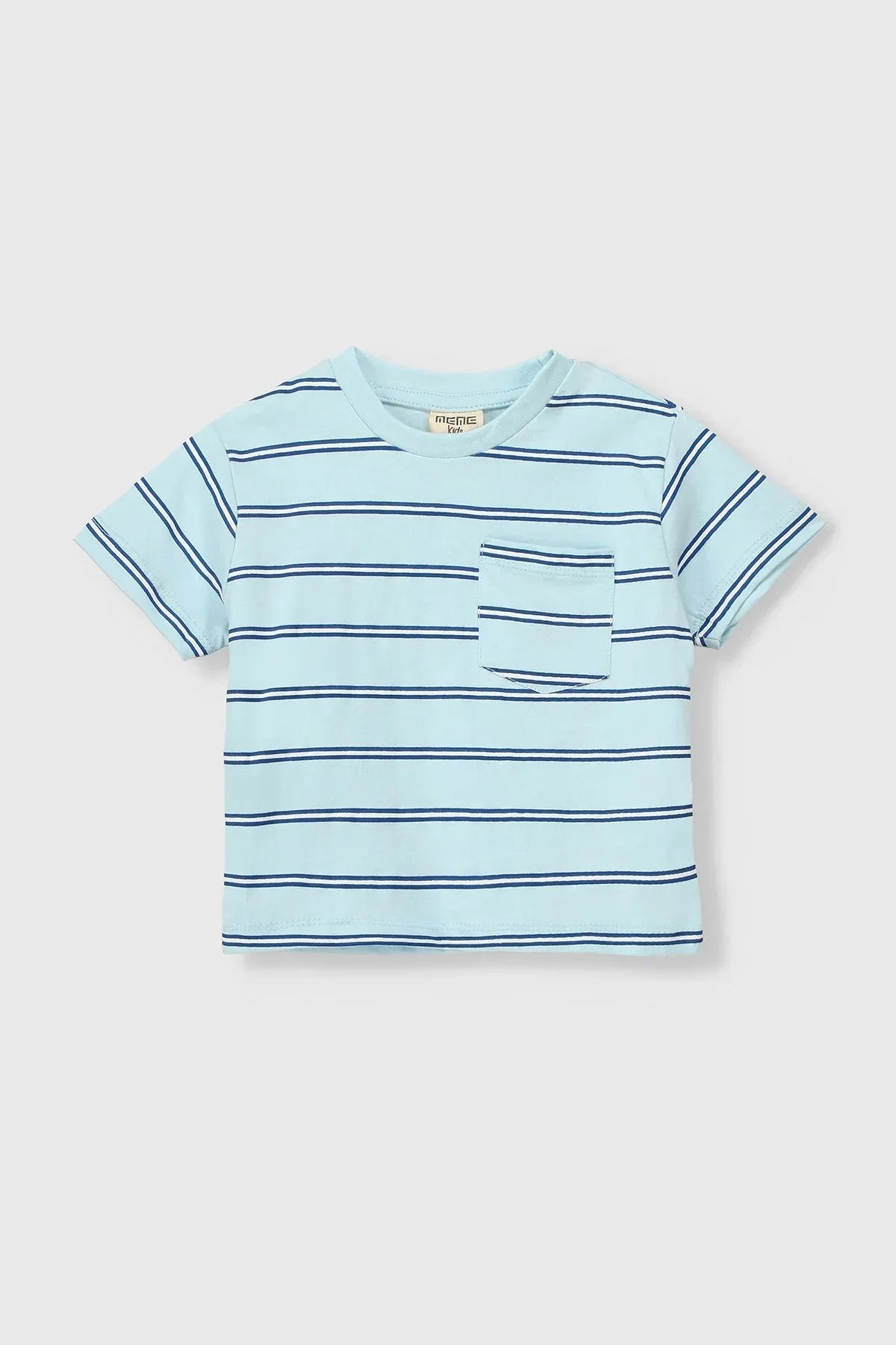 Stripe T-Shirt For Baby Boy - Light Blue - MEME