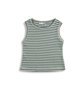 Tank Top for Girl - Greyish Turquoise Front Side
