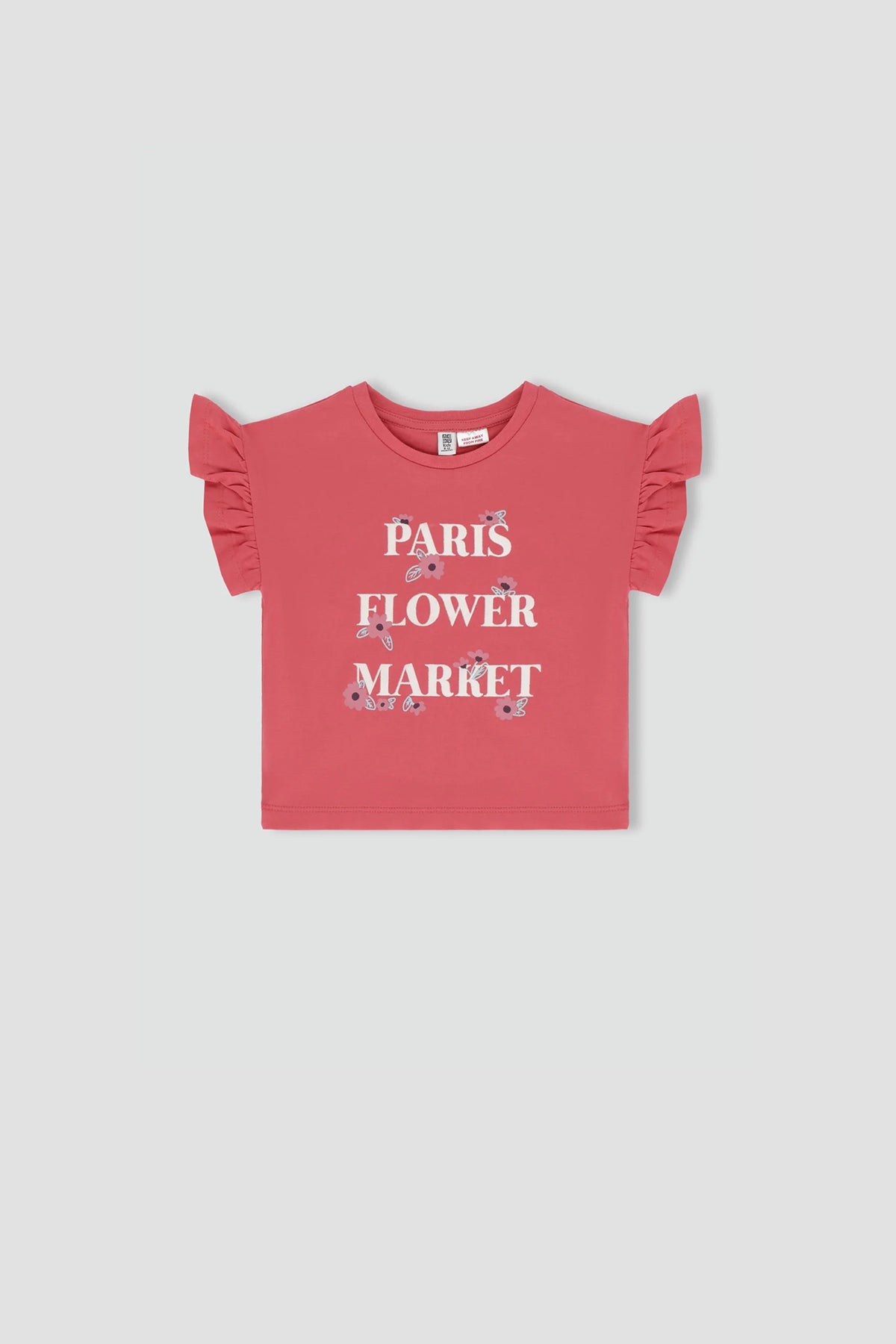 Typography T-Shirt For Baby Girl - Red