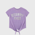 Typography T-Shirt For Baby Girl - Violet - MEME