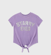 Typography T-Shirt For Baby Girl - Violet - MEME