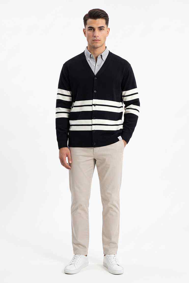 STRIPED CARDIGAN FOR MEN