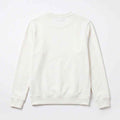 White women's graphic sweatshirt, crewneck, long sleeves, ribbed cuffs and hem.