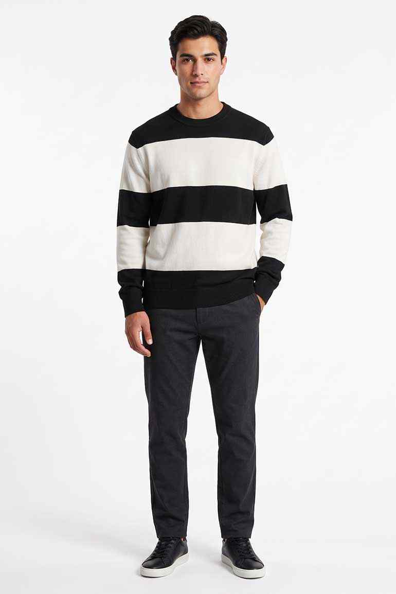 BOLD STRIPED SWEATER FOR MEN