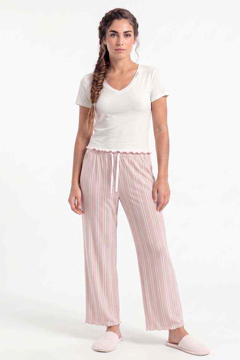 STRIPED PJ SET FOR WOMEN