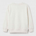 Boys ecru sweatshirt back, crew neck, long sleeves, no visible print