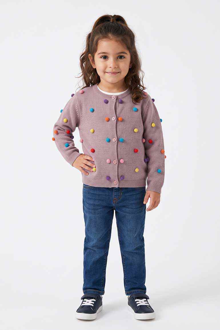 KNIT CARDIGAN FOR BABY GIRLS