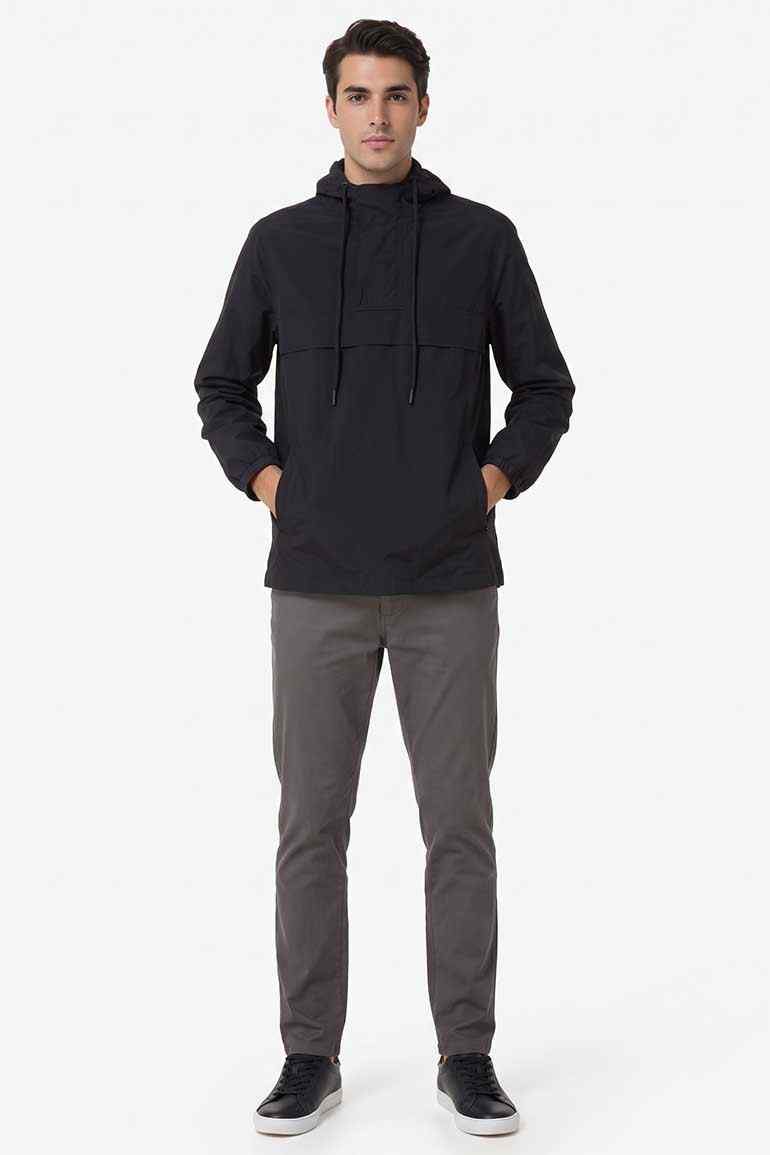 POUCH-POCKET JACKET FOR MEN - BLACK