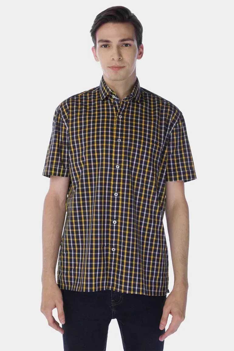 CHECK HALF SLEEVES SHIRT FOR MEN