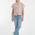 Printed Shirt For Girl - Red - MEME