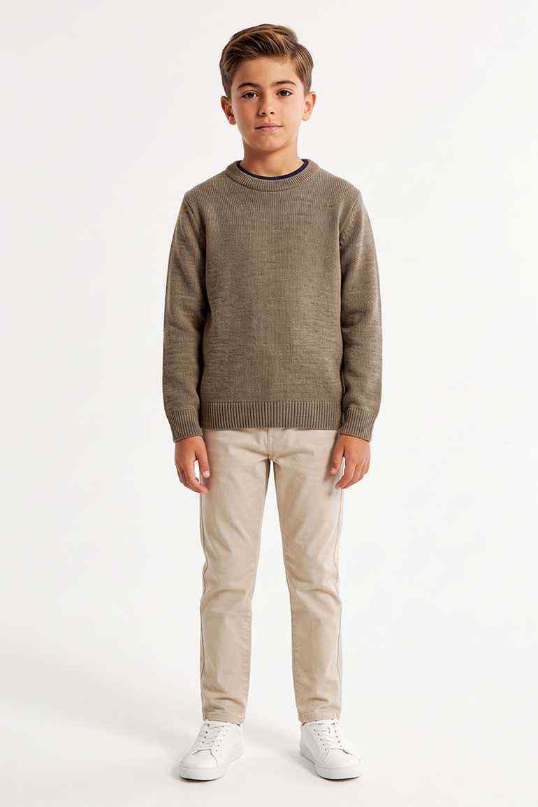 SOLID SWEATER FOR BOYS