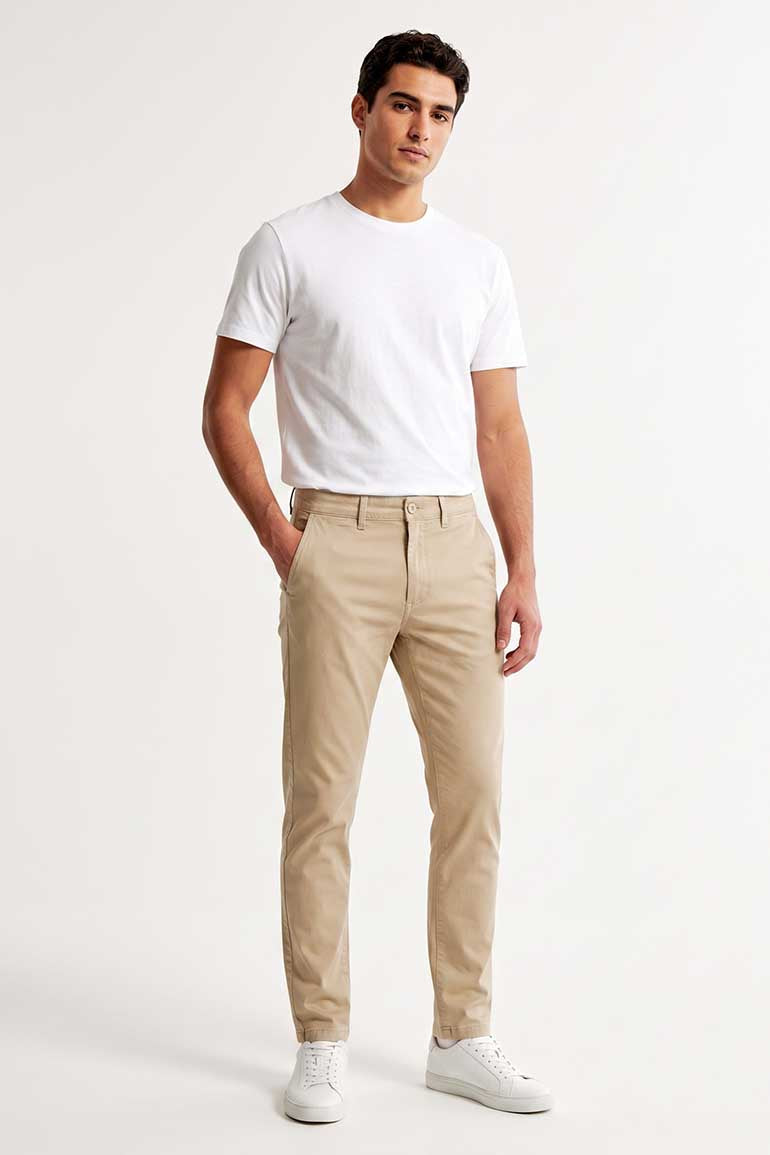 BASIC SLIM FIT CHINOS FOR MEN