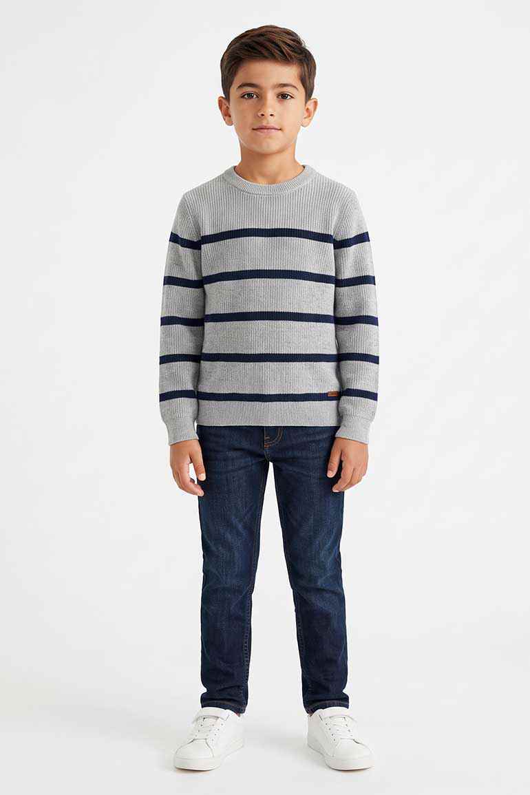 STRIPED KNIT SWEATER FOR BOYS