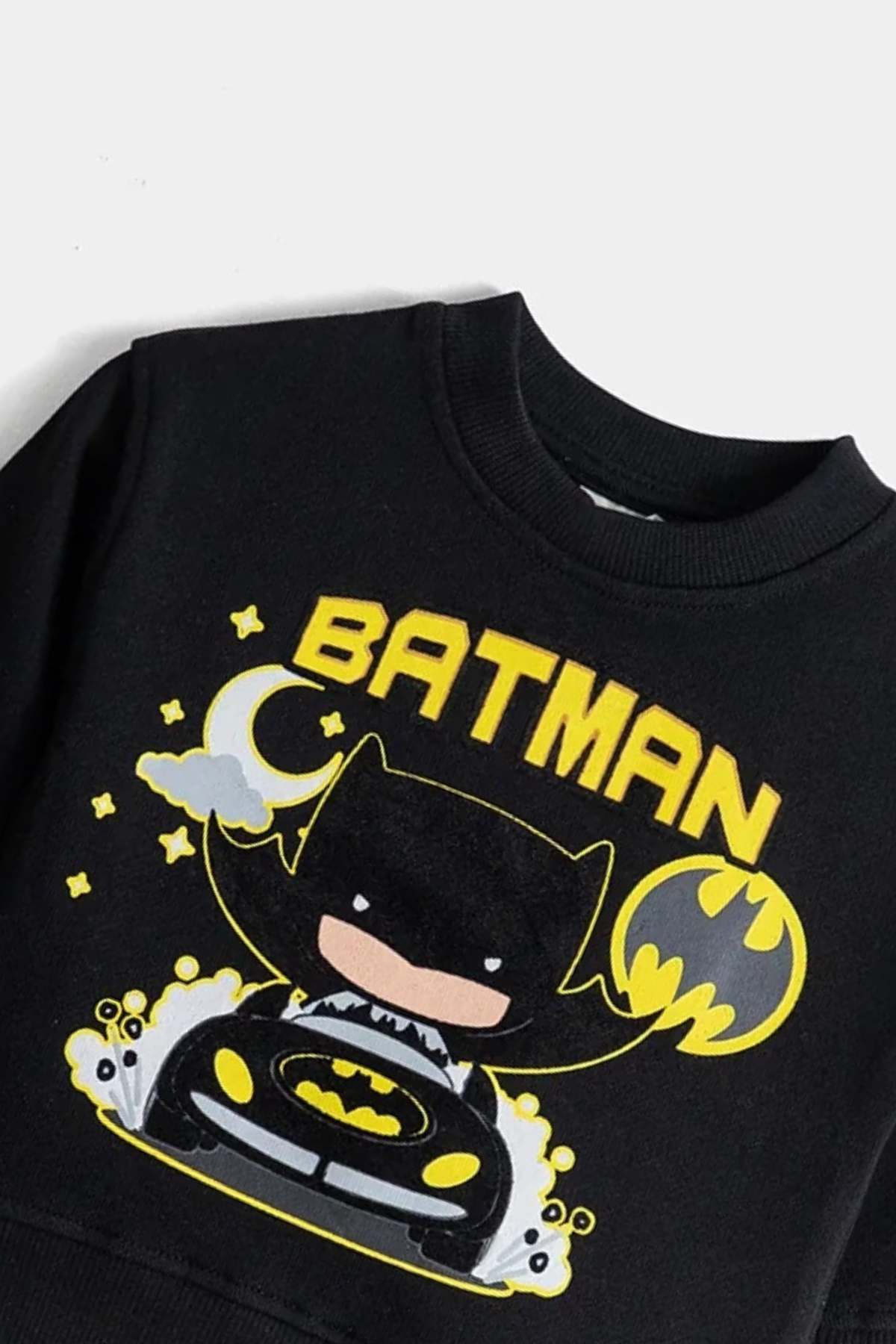 Batman Printed Sweatshirt For Baby Boy-Black