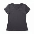 V-Neck Basic T-Shirt for Women - Slate Grey | MEME