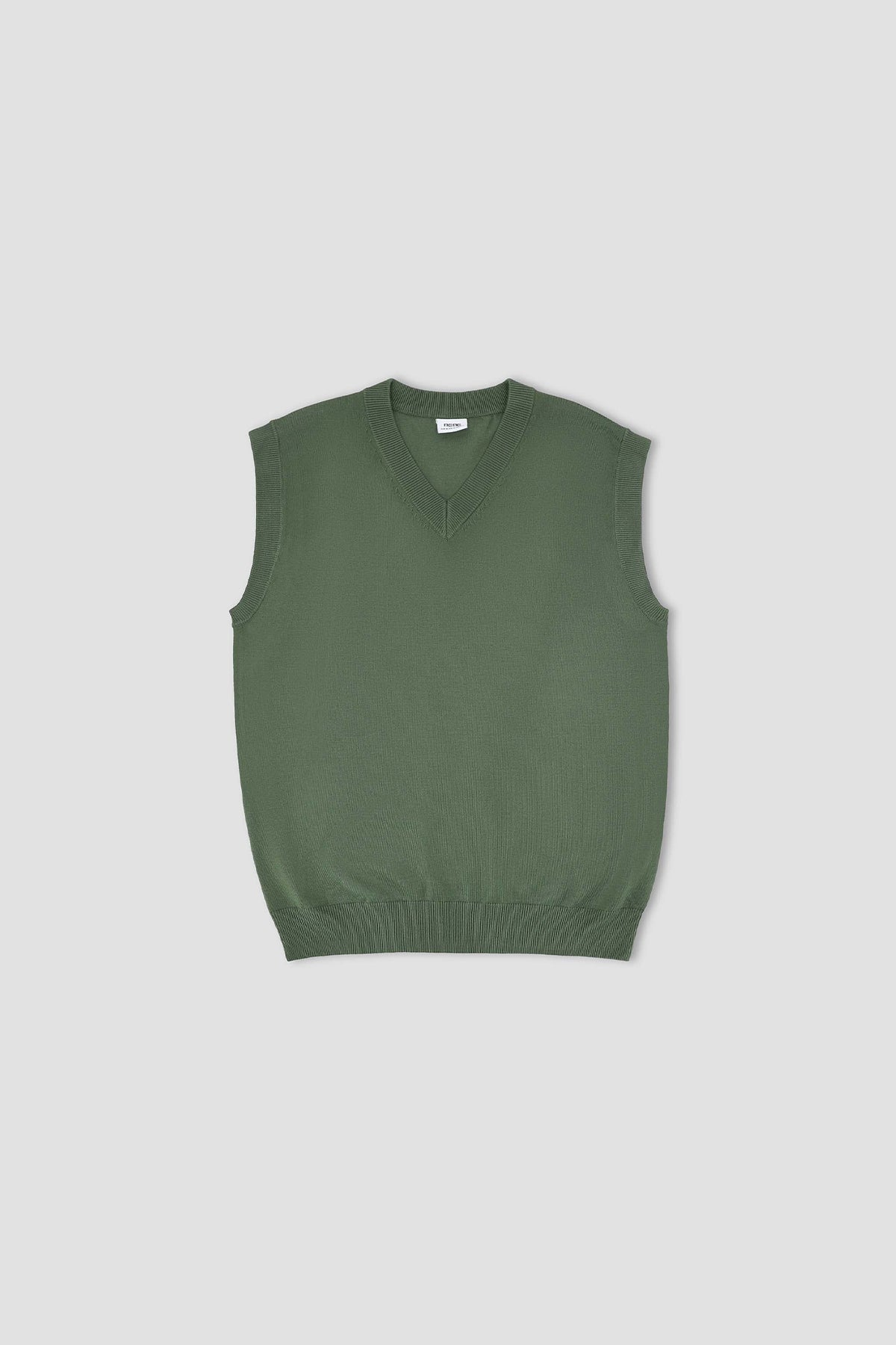 Vest V-Neck Sweater For Men - Khaki