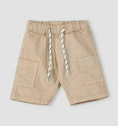 Cargo Poplin Short For Baby Boy - Camel - MEME