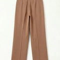 Wide-Leg Tailored Trousers for Women - Dusty Rose - MEME