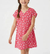 Printed Dress For Girl - Pink - MEME