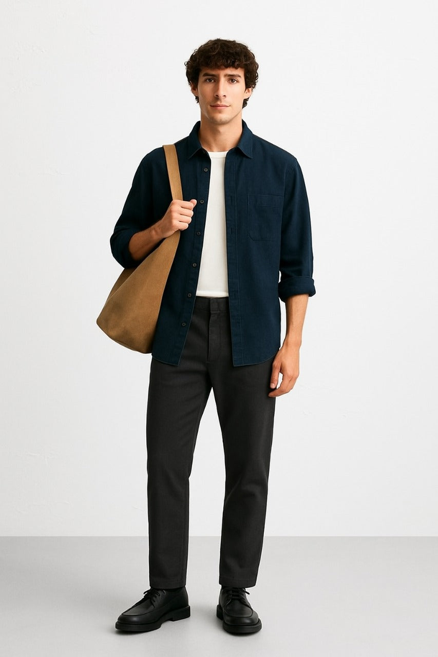 Regular-Fit Chino Trouser For Men - Grey